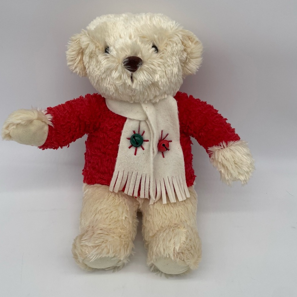 Hallmark Jingle Bells Teddy Bear Christmas Holiday 8" Plush  Stuffed  Toy‎ 31741